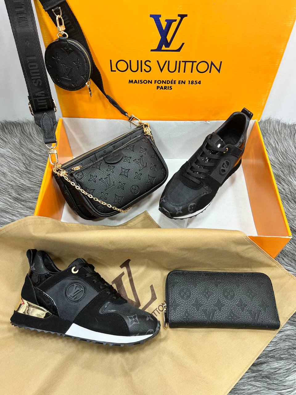 L - Taschen-, Schuh- und Geldbörsen-Set