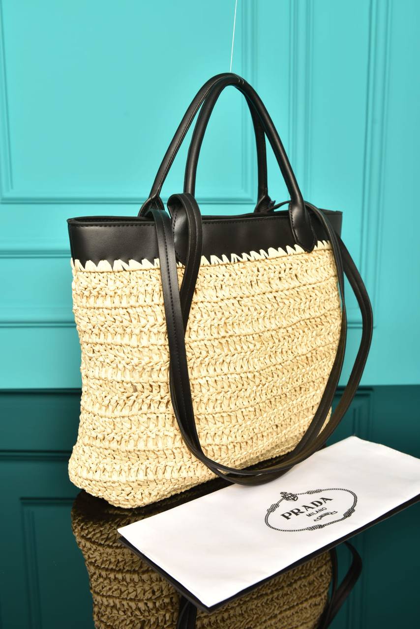 PRD – Gehäkelte Tasche mit Leder