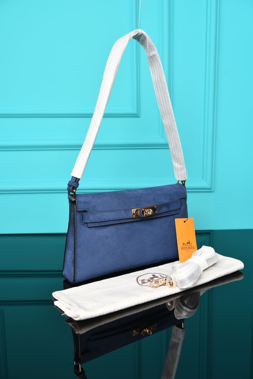 HMS- Kelly Classique To Go Wallet (Wildleder)