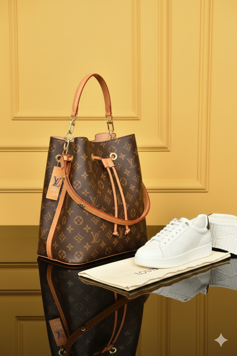 Tasche und Turnschuhe