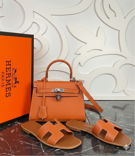 Kelly 22 Tasche und Pantoffel-Set