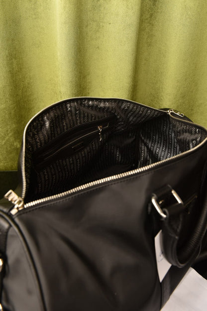 '- Duffel Bag aus Re-Nylon und gebürstetem Leder