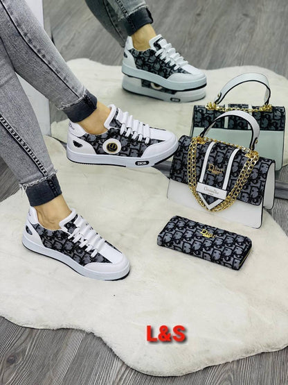 CD – Tasche, Schuhe und Geldbörse