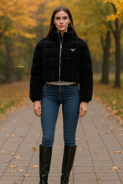 Jacke aus importiertem mattem Stoff