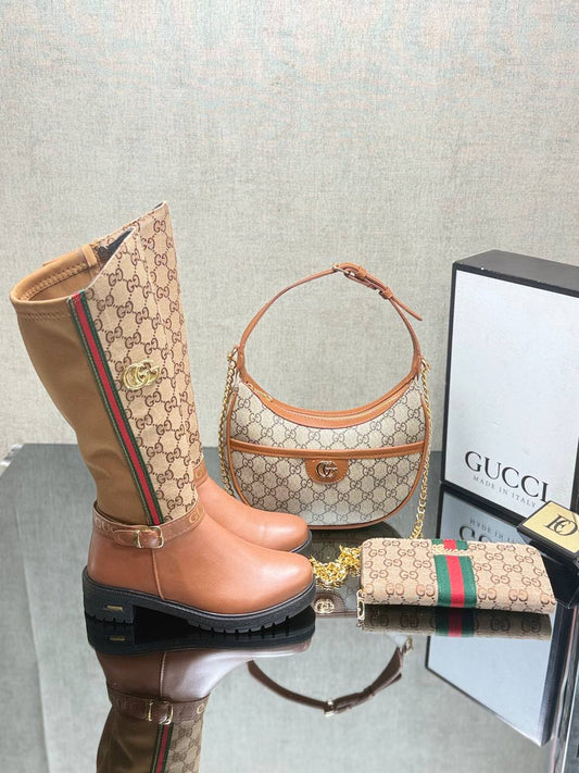 GG Tasche, Stiefel und Geldbörse
