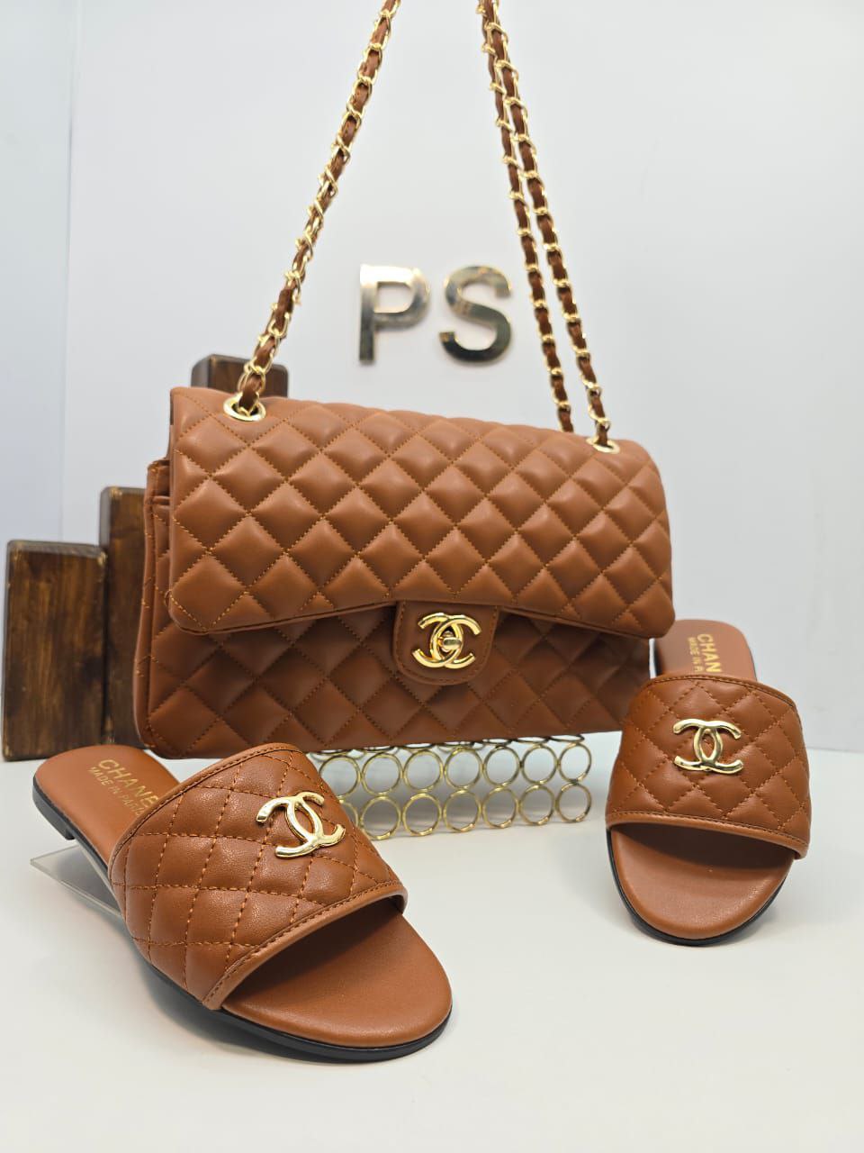 CH Tasche und Pantoffel (Weiß)
