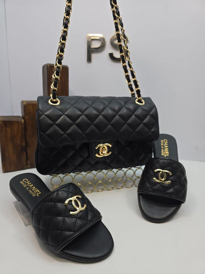 CH Tasche und Pantoffel (Weiß)