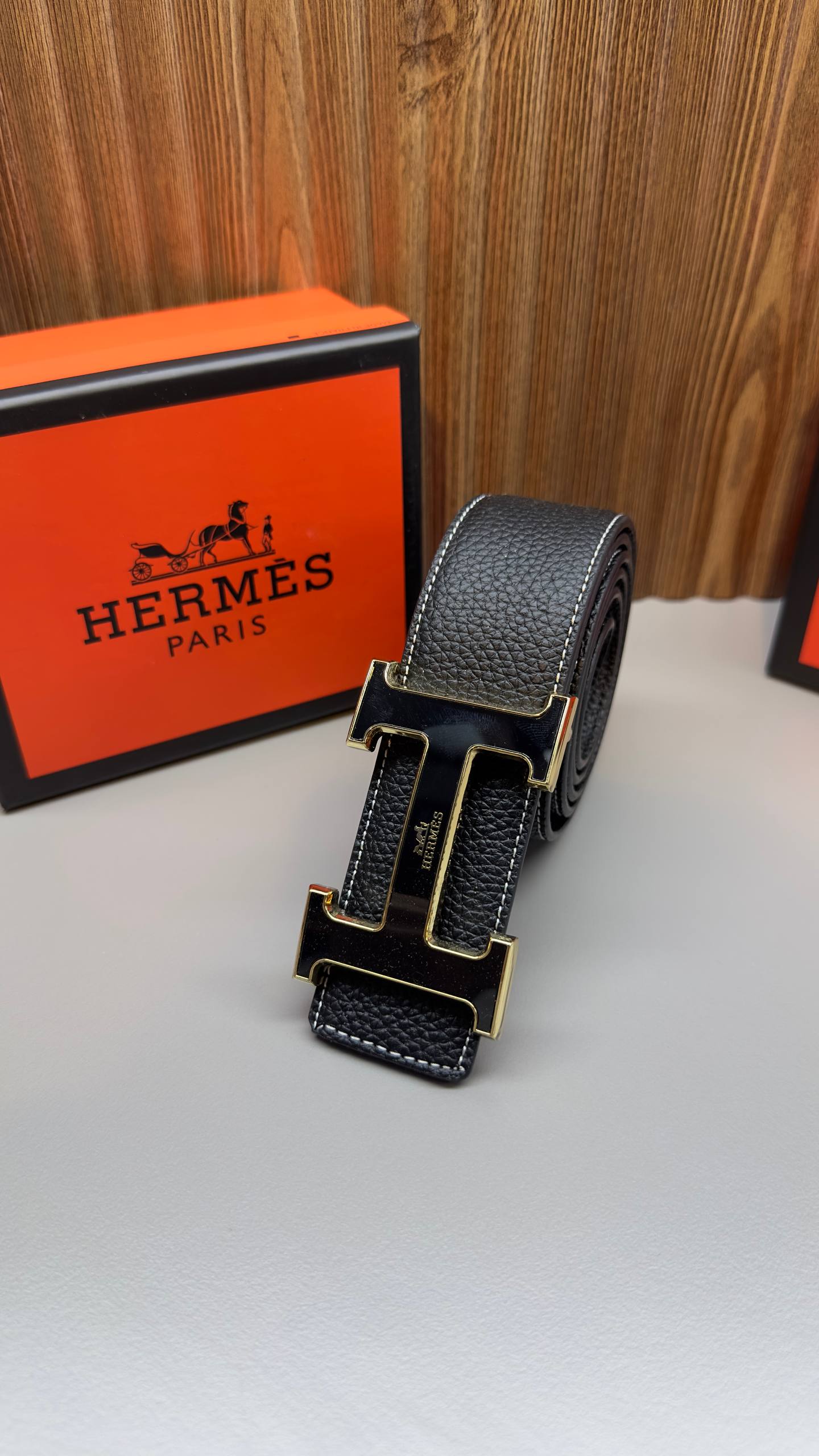 HRM Ledergürtel - Schwarz