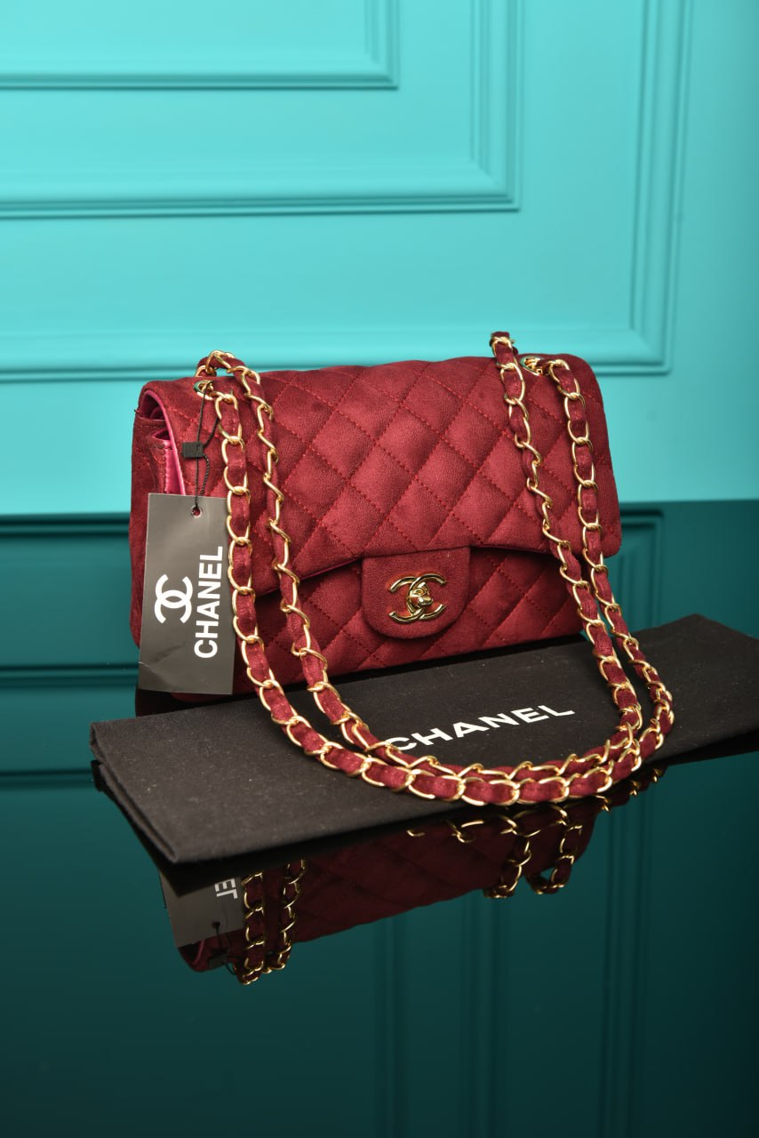 2.55 Double Flap Bag aus Wildleder