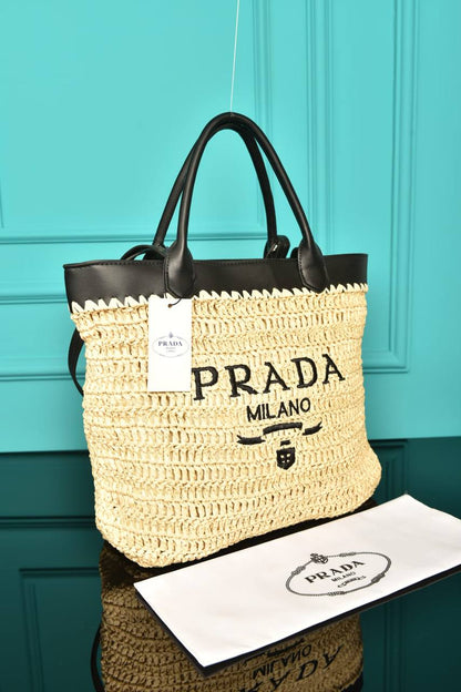 PRD – Gehäkelte Tasche mit Leder