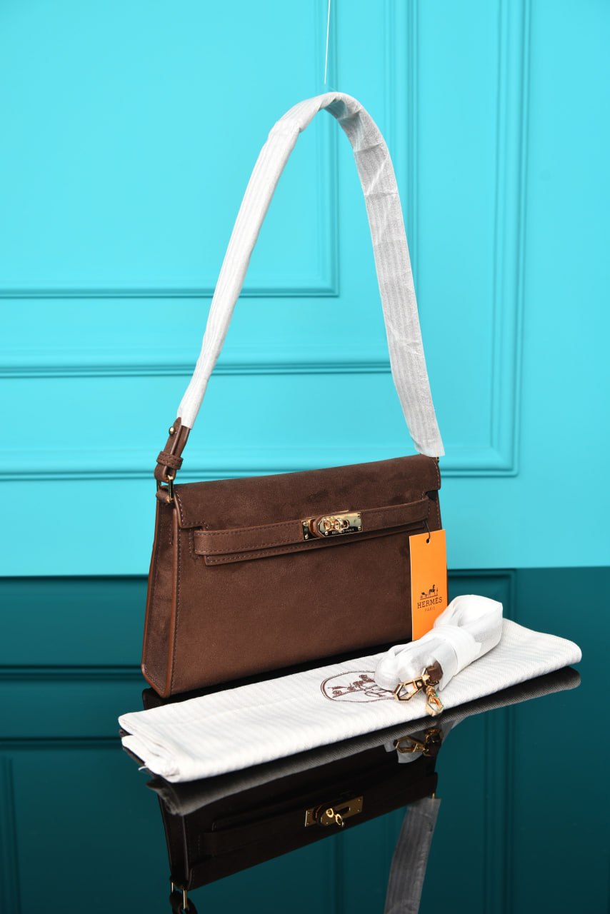 HMS- Kelly Classique To Go Wallet (Wildleder)