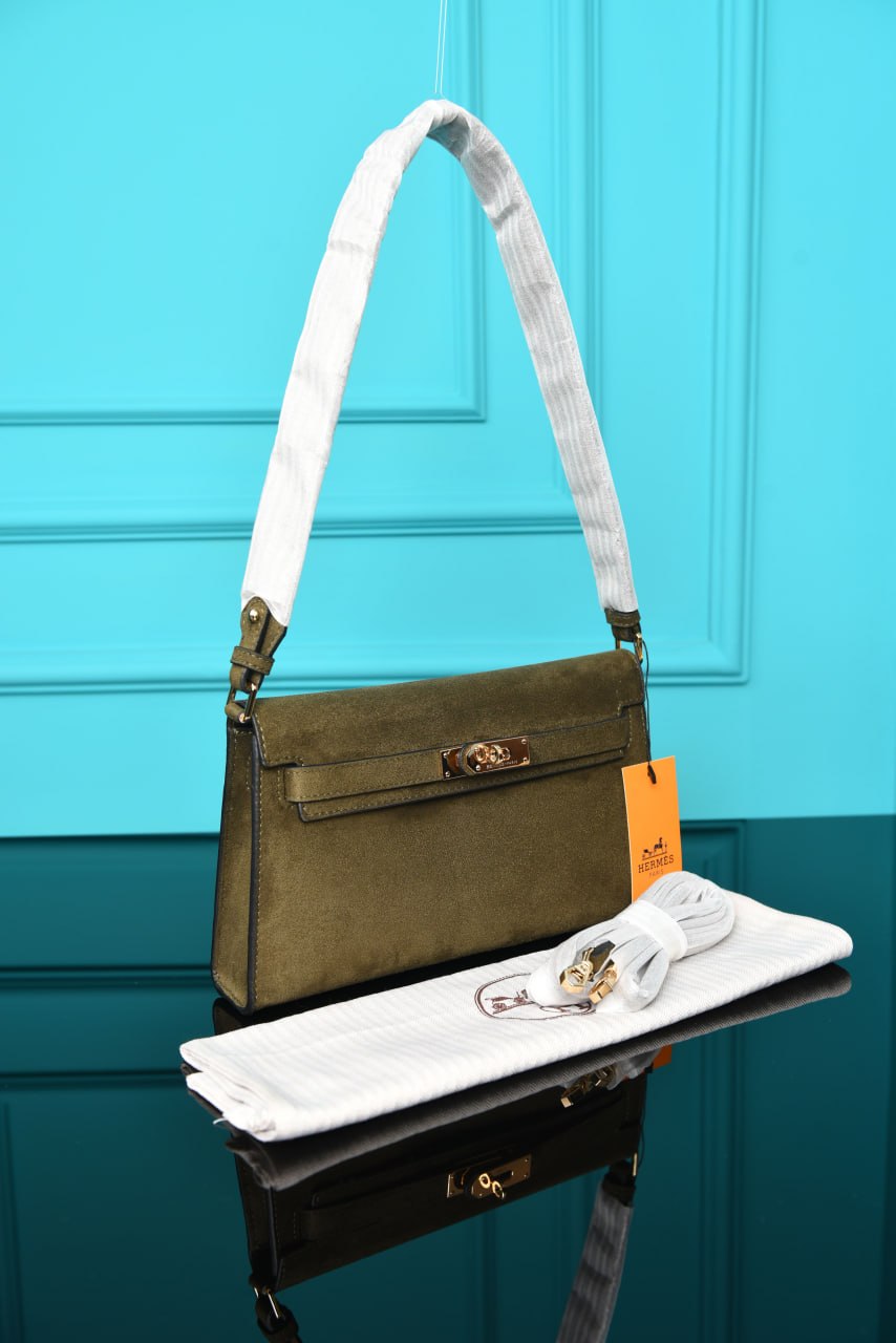 HMS- Kelly Classique To Go Wallet (Wildleder)