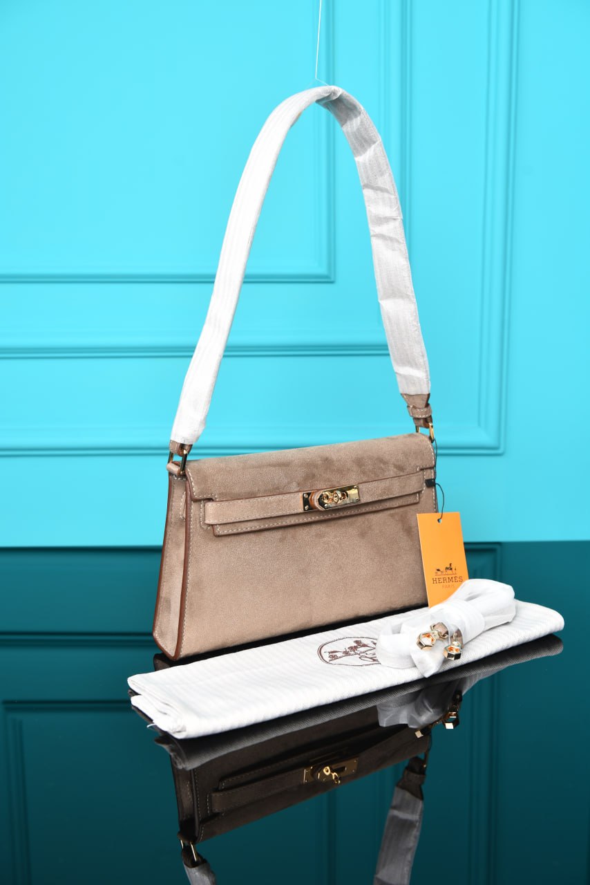 HMS- Kelly Classique To Go Wallet (Wildleder)